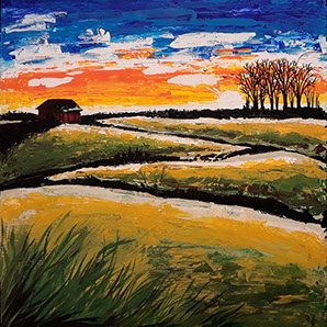 R Street, Randall Street Art acrylic painting